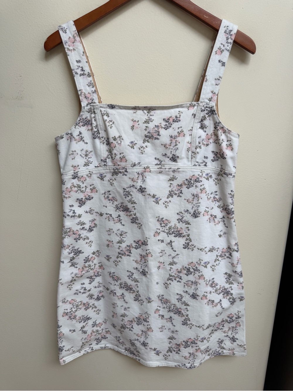 New Rag Bone White Floral Square-Neck Dress